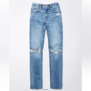 American Eagle Curvy Straight Ripped Jeans